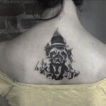 Back pug tattoo by Alican Gorgu of Tattoo Gallery Istanbul