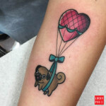Pug Balloon - by Christina Hock of the Dolorosa Tattoo Company